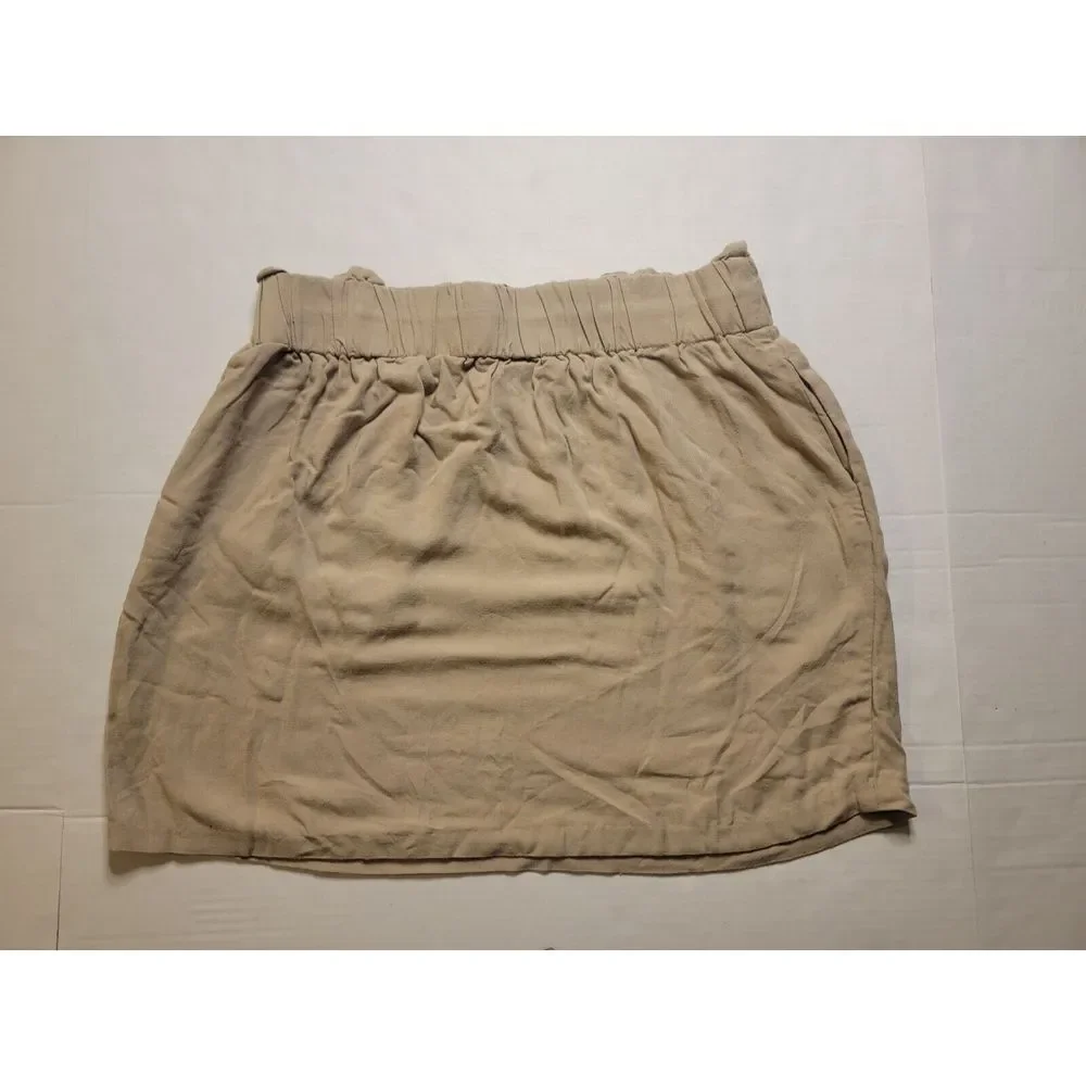 Aqua‎  Size L Above Knee/mid Thigh Length Beige Skirt